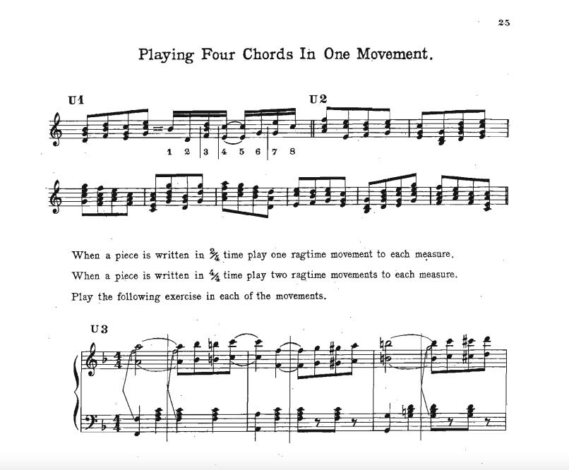 Image of page from Christensen's Rag-Time
                          Instruction Book for Piano (Chicago: Alex W.
                          Christensen, 1909)