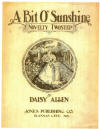 A
                              Bit O' Sunshine: Novelty Two Step Sheet
                              Music Cover