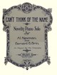 Sheet music cover for Can't Think of
                              the Name