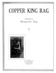 Sheet music cover for Copper King Rag