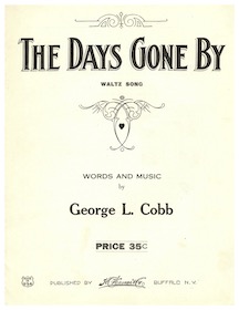 Sheet Music Cover for Days Gone By
                            Waltz Song (Cobb)