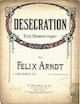 Sheet Music Cover for Desecration:
                                Rag Humoresque (Felix Arndt)