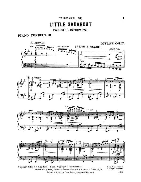 [view sheet music]. Also available for this piece: Orchestral parts for 