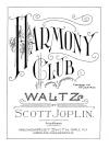 Harmony Club Waltzes Sheet Music Cover