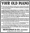 Heintzman Piano ad
                                    in December 6, 2005, edition of The
                                    Globe