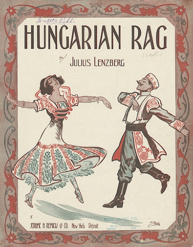Sheet Music Cover for Hungarian Rag
                            (Lenzenberg)