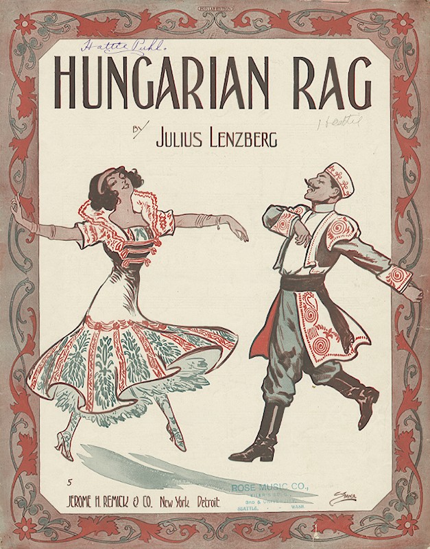 Sheet Music Cover for Hungarian Rag
                          (Lenzenberg)