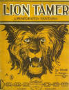 The Lion Tamer Rag: A Syncopated
                              Fantasia Sheet Music Cover