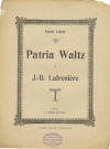 Patria Waltz Sheet Music Cover