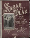Sarah Dear Sheet Music Cover