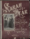 Sarah Dear Sheet Music Cover