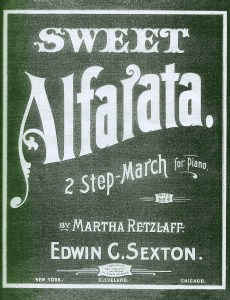 Sheet music cover for Sweet Alfarata:
Two Step, March