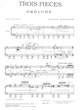 First page of music for Trois Pieces
                            (Honegger)