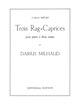 Sheet music cover for Trois
                            rag-caprices (Darius Milhaud)