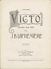 Victo: Mazurka pour Piano Sheet
                                Music Cover