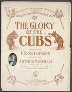 Sheet music cover for Glory of the
                              Cubs